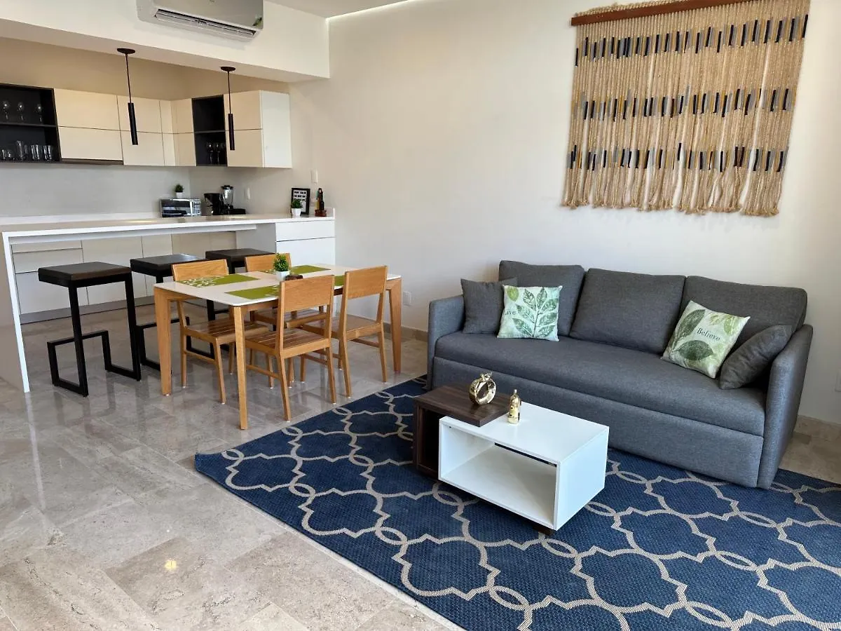 Moderno Y Espacioso Departamento En Aldea Zama Tulum Apartment